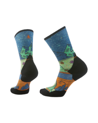 Ponožky SMARTWOOL TRAIL RUN Targeted Cushion Mountain Print Crew